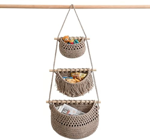 Hängender Organizer Wand Hängetasche, Hängeorganizer Aufbewahrungstasche Hängeorganizer Tür Für Kinderzimmer Home Office Bad Diele (Khaki)