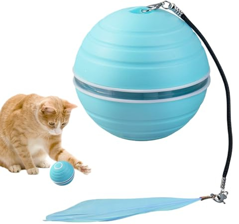 Kattboll,Automatisk Smart Rullande Huskdelsaccessoar - Interaktiv Kattboll - För Inomhus Berikning Och Aktivering Såväl Fest Och Festival Valpfödelsedag Nyårsfirande