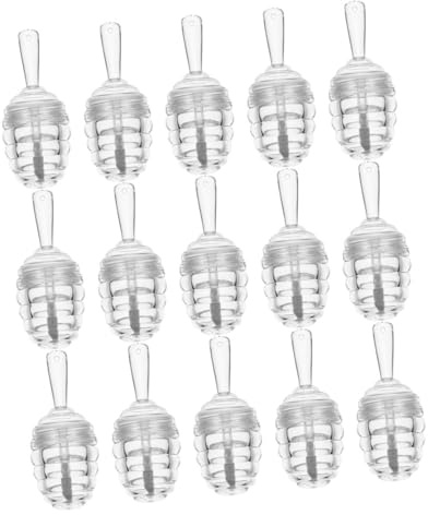 PRETYZOOM Lot de 15 Tubes de Gloss à Lèvres en Plastique Forme Pot Miel, Réutilisables et Portables pour DIY et Voyage