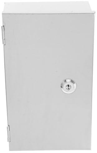 Levemolo Caja de salida exterior de acero inoxidable con cerradura, tapa protectora para enchufes eléctricos, uso versátil en ambientes domésticos y laborales
