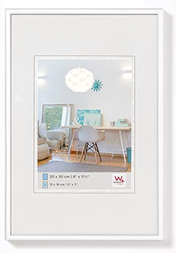 walther design Bilderrahmen weiss 15 x 20 cm New Lifestyle Kunststoffrahmen KV520W