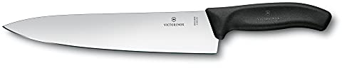 Victorinox Swiss Classic, Profi Tranchiermesser, Extra Scharfe Klinge, gerader Schliff, 25 cm, Kunststoffgriff, Rostfreier Stahl, schwarz