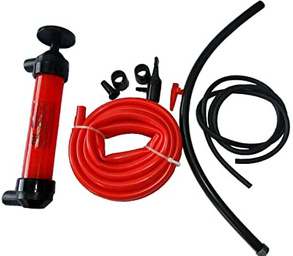 SHINE Multi Purpose Siphon Pump Kit Petrol Diesel Fluid Extractor Transfer Water Liquid Fuel with 3 Adaptors