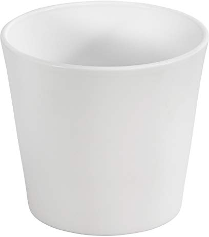 Dehner Gute Wahl Übertopf, Ø 32 cm, Höhe 27 cm, Keramik, glasiert, weiß