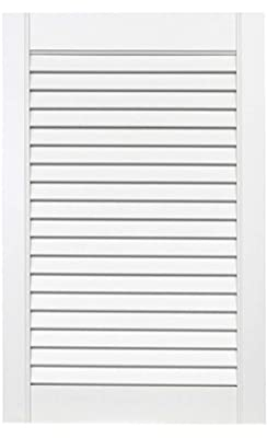 ben+camilla.com Lamellentüren 615 x 394 x 21 mm weiß seidenmatt mit offenen Lamellen Kiefernholz für Regale, Schränke, Möbel - EINBAUFERTIG grundiert & lackiert