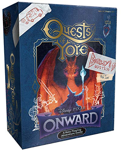 The OP, Disney Pixar Onwards: Quests of Yore Barley's Edition, Board Game, 2-5 Players, Ages 8+, 60+ Min Play Time