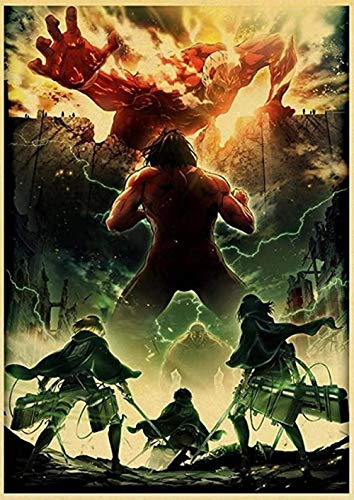 BBSJX Attack On Titan pussel 1000 Pièces anime pussel, pussel intellektuella leksaker, pussel häll vuxna bild av barn 50 x 75 cm