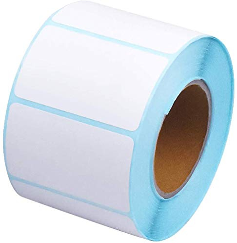 800 Pcs Self Adhesive Label Sticker, Blank White Rectangle Address Thermal Label Roll Sticky Write On Note Mark for Office Kitchen Printer