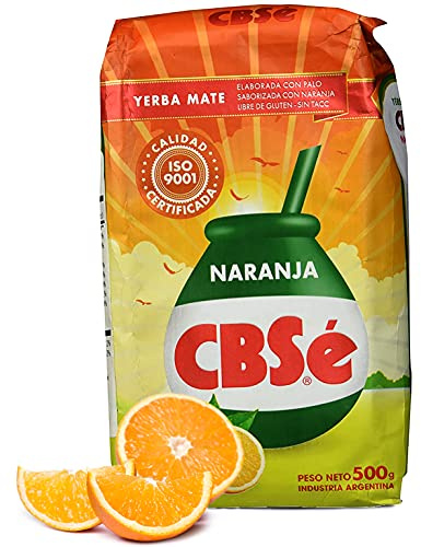CBSé Yerba Maté Thé saveur d'Orange 0,5 kg | Thé maté d'Argentine | Boisson revigorante et énergisante