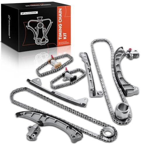 A-Premium Engine Timing Chain Kit W/Tensioner & More [fits DOHC, 8Cyl 5.7L, 3UR-FE] Compatible with Lexus LX570 09-11, LX570 13-16 & Toyota Land Cruiser, Sequoia 2009-2017, Tundra 2009-2017