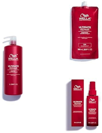 Wella Professionals Ultimate Repair Shampoo zur Tiefenreinigung – reparierendes Shampoo mit Metal-Purifier-Technologie gegen Schadstoffe – Feuchtigkeitsshampoo mit luxuriösem Duft – 1 L