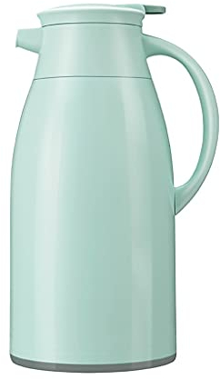 Bottiglia di Vetro per Isolamento Termico di Grande capacità da 1,6 Litri Bollitore di Calore Portatile Bollitore per tè e caffè Bottiglia di Rivestimento in Vetro (Colore : Blu)