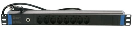 DSIT Ciabatta elettrica svizzera da 19 pollici, Surge Protection Overload, 8 prese