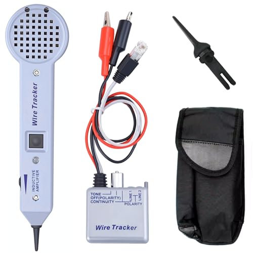 Tone Generator Probe Kit, 200EP Wire Tracer Circuit Tester, Adjustable Tone Generator Kit, Inductive Amplifier Cable Toner Detector, High Accuracy Cable Toner Detector Finder for Network Cable