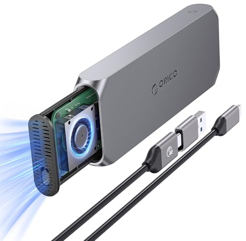 ORICO 40Gbps M.2 NVMe SSD Gehäuse for Thunderbolt 4/3, NVMe Gehäuse Unterstützung 2230 2242 2260 2280(M Key), Kompatibel für Thunderbolt 3/4 USB4/3.2/3.1/3.0/2.0,bis zu 3100 MB/s