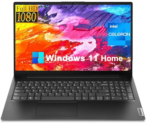 Lenovo V15 G2 Computer portatile FHD da 15,6 pollici [Windows 11 Pro], Intel Dual Core Celeron N4500, 8 GB di RAM, SSD da 256 GB, grafica Intel UHD, tastierino numerico, Wi-Fi, BT 5.1, Ethernet, HDMI,