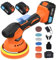 Cordless Car Buffer Polisher, Car Polishing Kit with 21V 4.0Ah Batteries, Orbital Eccentric Buffers with 8 Variable Speed Up to 6000 RPM, 6IN Touchscreen Buffer for Car Detailing/Scratch Removing