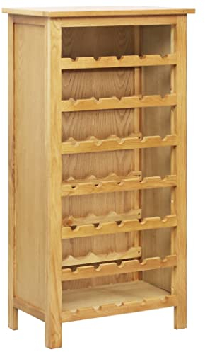 Weinregal Weinschrank Weinregal Weinregal Weinhalter Sideboard Weinschrank 56x32x110cm Massivholz Eiche