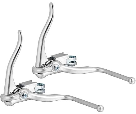 HONMEET Aluminiumlegierung Bremshebel Für Rennräder Hochwertige Fahrrad Bremsen Langlebig Und Ergonomisch Geeignet Für Tägliches Fahren Und Wettkämpfe Silberne Farbe Installieren