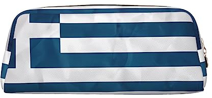 WXZYFP bandiera greca L'astuccio è realizzato in pelle a grana incrociata (PVC), fodera in 100% poliestere e stampa a schermo intero
