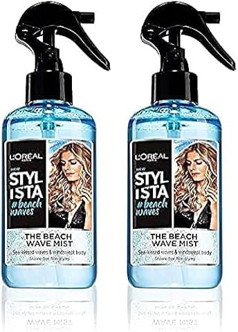 L'Oréal Paris Stylista Beach Waves Spray Texturizzante per Capelli Mossi, Capelli Morbidi al Tatto, Formula senza Silicone per un Tocco Naturale, 200 ml (Confezione da 2)