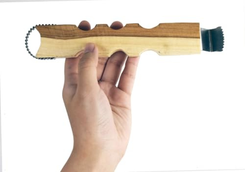 Kokosnuss-Reibe mit Holzgriff in XL-Größe – robuste, scharfe Edelstahlklinge und Mehrzweck-Raspel für einfache Handhabung, effizientes Zerkleinerungswerkzeug