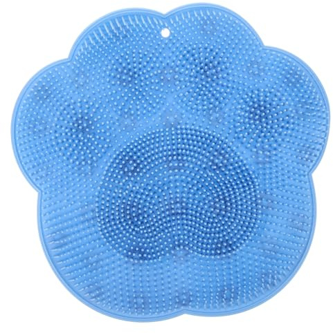 VICASKY Tappetino Da Bagno in Silicone 30x30 Cm Con Spazzola Massaggiante Per Piedi e Schiena, Esfoliante Delicato Con Ventosa Antigraffio, Per Pulizia e Cura Della Pelle in Doccia