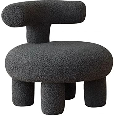 Modern matstol i PU-läder med tjockt säte robust hållbar fåtölj för café bar eller vardagsrum enkel montering design hem arbete skrivbord (vit) (svart)