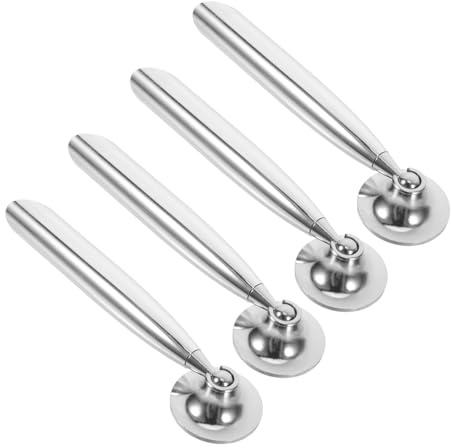 LOLIPPYY Stifthalter für Spind 4 Stück aus Kupfer Stahl, Silber, Rotierbar | Schule und Hotel, Rundes Design mit Stabilem Stand, Geeignet für Bleistifte und Füller