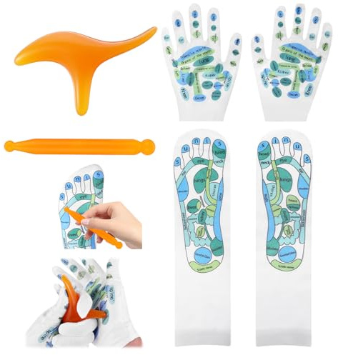 Reflexology Socks Set with Trigger Point Massage Tool, Foot Massage Socks Acupressure Foot for Men Women, Pressure Point Therapy Socks for Stress Relief and Tired Feet
