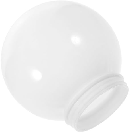 Acryl Ball Lampenschirm Weiß, 12cm Gewinde für Garten und Patio | Ersatz Lampenschirm, Sanfte Lichtwirkung, Dekorative Form, Verschleißfest und Bruchsicher