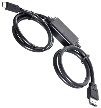 MHADBKH Câble convertisseur externe ESATA vers USB C 5 Gbit/s Vitesse de transmission intégrée Puissance de sortie pour disques durs Compatibilité adaptateurs USB C vers ESATA avec alimentation
