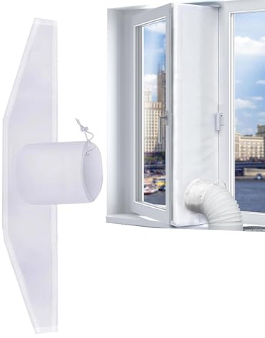 Fensterlüftungsdichtungs-Kit – Wasserdichte UV-Schutz | AC-Dichtmitteltuch für tragbare Klimaanlage Zuhause Wohnheim Apartment Vermietung Hotel Küche Restaurant Mobile Einheit Abluftschlauch