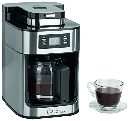 Barista 09925 Cafetera con molinillo integrado | 1050 W | Acero Inoxidable | Cafetera Eléctrica | Cafetera de émbolo (| Café
