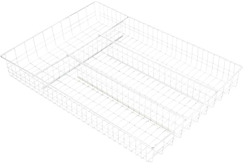 KitchenCraft Metal Wire Cutlery Tray with 4 Sections, 36 x 26 cm (14 x 1)
