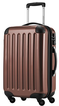 Hauptstadtkoffer ALEX - Kabinväska 55x38x23 cm, 42 l, TSA-lås, expanderbar hårdskalstrolley av PC/ABS, 3,2 kg, 4 dubbelhjul, brun