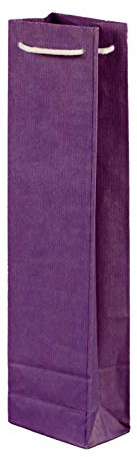 100 x Flaschentaschen lila 9,5+6,5x38 cm | Flaschentüten | Geschenktüte Flasche Wein | Weintaschen | HUTNER