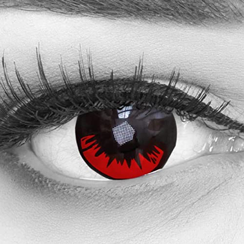 Farbige Braune Kontaktlinsen 1 Paar Anime Brown Circle Lenses Heroes Of Cosplay Stark Deckend. Monatlinsen für Kostüme, Halloween, Fasching, Karneval mit gratis Linsenbehälter - Ohne Stärke