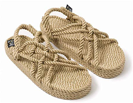 Nomadics JC Double Decker Damen Sandale aus Seil Camel, 39