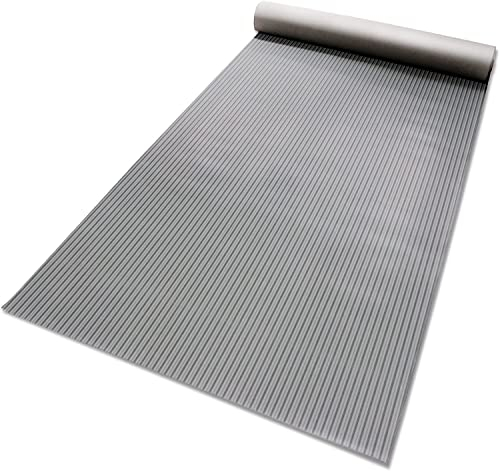 Floordirekt Gummiläufer Miniripp in Grau | Witterungsbeständig & extrem Abriebfest | Rutschsichere Gummimatte Schutzmatte Bodenmatte | Stärke: 3 mm (120 x 150 cm)