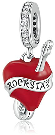 GoodLuck 925 Sterling Silber Rot Farbe Lippenstift Handtasche High Heels Charms Wein Liebe Herz Charms Fit Armbänder DIY Schmuck