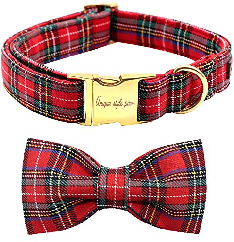 Unique Style Paws Hundehalsband Fliege Halsband Verstellbare Halsbänder oder Hundeleinen für Hunde und Katzen Klein Mittelgroß Groß