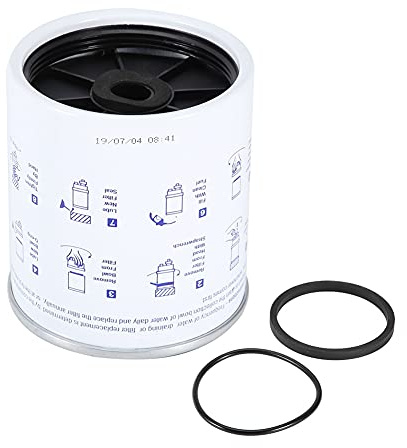 Filtre à carburant et séparateur d'eau KIMISS, S3227, Convient aux moteurs hors-bord, navires, bateaux à moteur, yachts, Gris, 97x104 mm / 3,8x4,1 pouces