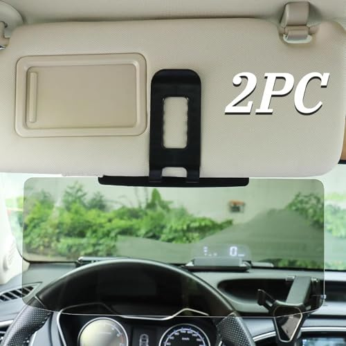 2 PC Sun Visor Extension for Car Sun Visor Extension Adjustable Anti Glare | Clip on Car Sun Visor Extender for Front Seat Driver or Passenger
