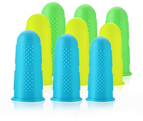 cobee Fingerschutz, 15 Stück Fingerspitzen Heißkleber Fingerabdeckungen Silikon Fingerschutz Schnittfeste Fingerkappen für Waffenwachs Kolophonium Harz Honig Klebstoffe Scrapbooking