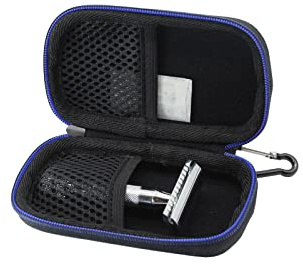 GUBEE Hart Reise Tasche Case für MERKUR DOVO Sicherheits-Rasierer 34C 37C 38C Hd,Tasche Etui Organisation für Rockwell Razors 6S