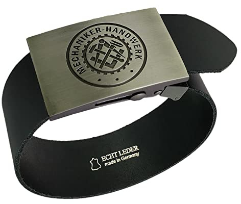 GravurManufakturBerlin Hosengürtel mit Handwerk und Zunftzeichen Ledergürtel Nylongürtel 4 cm breit Einheitslänge kürzbar