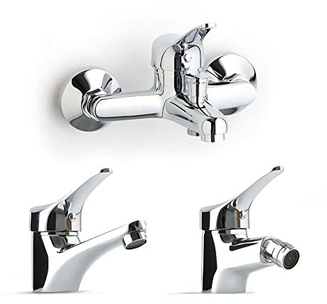 Kiamami Valentina Conjunto DE GRIFERÍA DE BAÑO 3 Piezas - Lavabo, BIDÉ, BAÑERA | CEMBRA