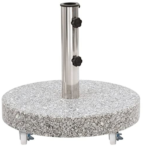 TALCUS Home & Garden With Parasol Base Granite 30 kg Round Grey