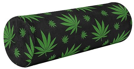 FRODOTGV Grüne Blätter, Kräuter-Kissen zum Lesen, Nackenrolle, Kissen für Bett, Outdoor, runde Kissen, Zylinderkissen, Couch, Unterstützung für den unteren Rücken